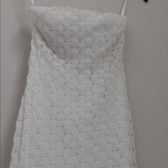 Cute White Strapless Bodycon Maxi Dress - Picture 3 of 5